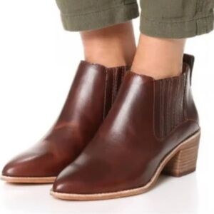 Madewell Bonham Brown Leather Chelsea Ankle Boots size 9.5